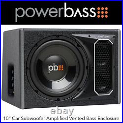 Powerbass PS-AWB101 10 Car Subwoofer Amplified Vented Bass Enclosure