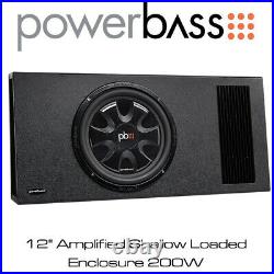 Powerbass PS-AWB121T 12 Amplified Shallow Loaded Subwoofer Enclosure 200W RMS
