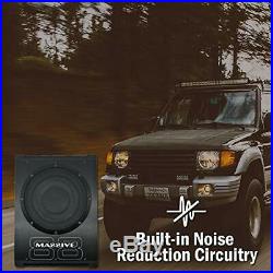 Powered Car Subwoofer by Massive Audio BOOM88 Car Woofer Under Seat Slim