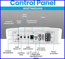 Pyle 20.3 cm 600W Low-Profile Powered Underseat Car Audio System with