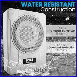 Pyle 20.3 cm 600W Low-Profile Powered Underseat Car Audio System with