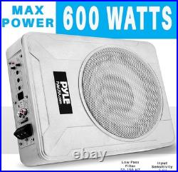 Pyle 20.3 cm 600W Low-Profile Powered Underseat Car Audio System with