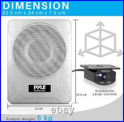 Pyle 20.3 cm 600W Low-Profile Powered Underseat Car Audio System with Built-in