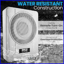 Pyle 20.3 cm 600W Low-Profile Powered Underseat Car Audio System with Built-in