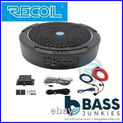 Recoil SL1708 400 Watts 8 20cm Car Under Seat Amplified Subwoofer & Wiring Kit Recoil SL1708 400 Watts 8 20cm Car Under Seat Amplified Subwoofer & Wiring Kit