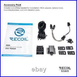 Recoil SS65 6.5 Underseat Active Compact Subwoofer Amplifier 250W RMS Slim Bass