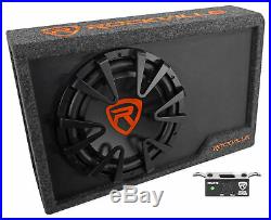 Rockville 12 Under-Seat Powered Subwoofer+Box For 2015-up Chevy Silverado Crew