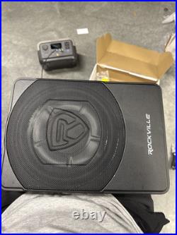 Rockville SS10P 10 800w Slim Under-Seat Active Powered Car/Truck Subwoofer Sub