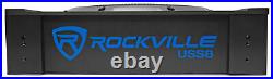 Rockville USS8 8 600w Slim Under-Seat Powered Car/Truck Subwoofer Sub+Amp Kit