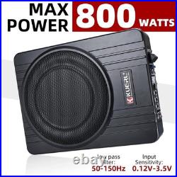 Sleek 10 Inch 600W Under Seat Subwoofer with Easy Installation & Remote Control