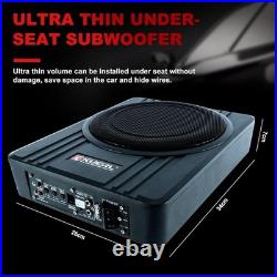 Sleek 10 Inch 600W Under Seat Subwoofer with Easy Installation & Remote Control