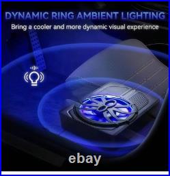 Slim Subwoofer, 10 800W, Built-in Car/Track Audio Amplifier Blue Ambient Light