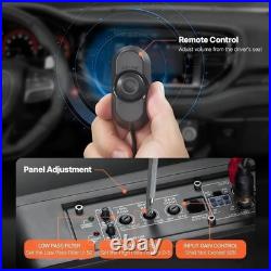 Slim Subwoofer, 10 800W, Built-in Car/Track Audio Amplifier Blue Ambient Light