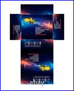 Slim Subwoofer, 10 800W, Built-in Car/Track Audio Amplifier Blue Ambient Light