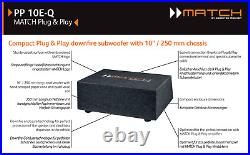 Small Compact 10 Subwoofer Match Pp 10e-q 600 Watt Bass Enclosure German Design
