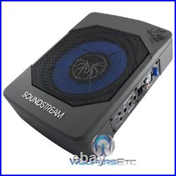 Soundstream Sb8am 8 Behind Under Seat Subwoofer Box Bass Speaker Amplifier New