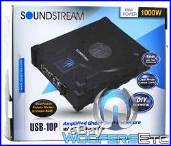 Soundstream Usb-10p 10 1000w Under Seat Subwoofer Bass Speaker Amplifier New