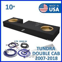 Toyota Tundra Double-Cab 10 Dual Sub Box + Amp Kit / 10 Sub Woofer Enclosure