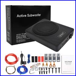 UK 10'' Car Subwoofer Active Underseat Bass Box Audio Sub Speaker Amplifier 600W