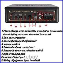 UK Upgraded Under seat Car Bass Box Audio Subwoofer Sub Speaker Amplifier 1200W