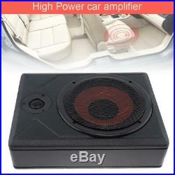 Universal 8'' 600W Slim Under Seat Car Active Subwoofer Bass Amplifier Speaker