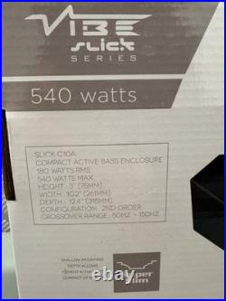VIBE Slick C10A 10 Compact Slim Active Amplifier Subwoofer Brand New Open Box