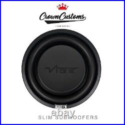 Vibe 10 Inch Slimline Car Subwoofer 900 Watts Max Bass Speaker Compact Amplifier