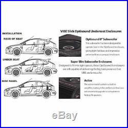Vibe OptiSound Auto 8 Active Car Van Underseat Slim Subwoofer Bass Box Enclosure