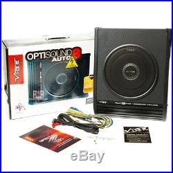 Vibe Optisound 8 8Active Underseat Subwoofer Amplified Bass Box inc wiring kit