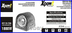 Xpow Gx110-f8a 10 Active Subwoofer 1800 Watts 250mm Woofer